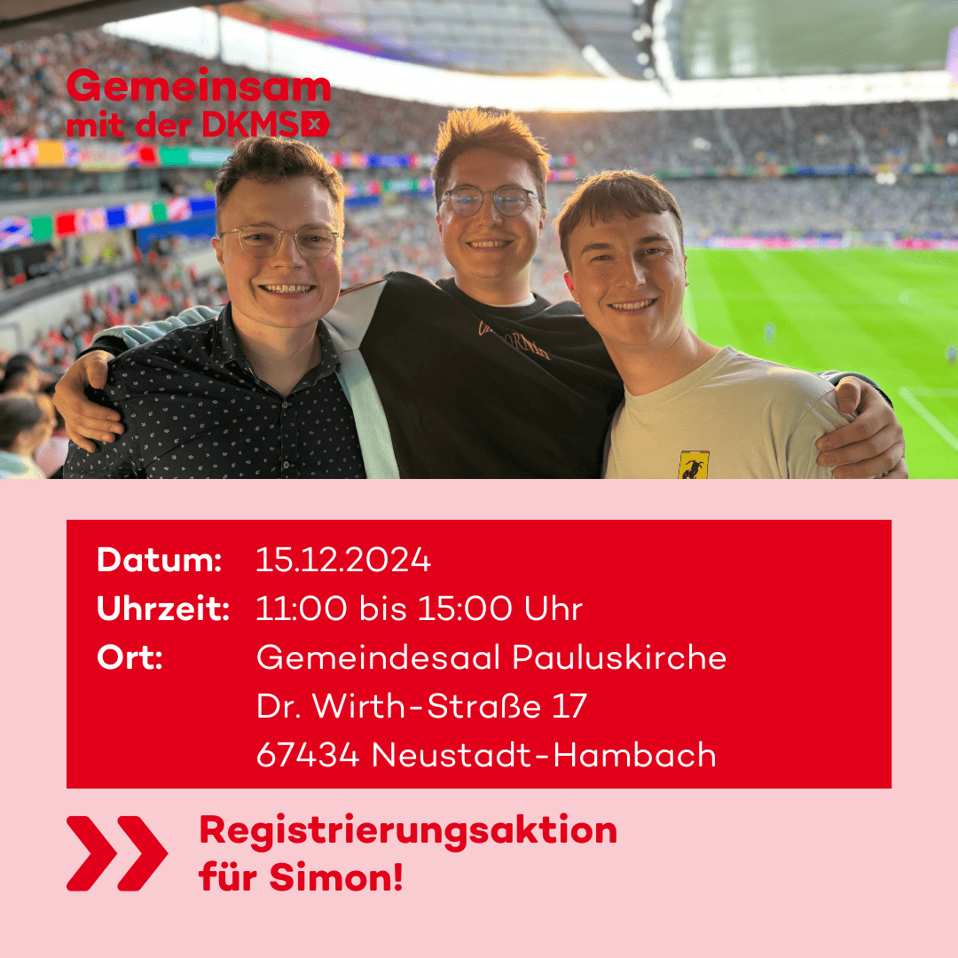 Spendensammlung für die DKMS – Typisierungsaktion für Simon - FRENETIC ...